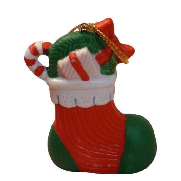 Christmas Ornaments Set Of 3 Ceramic Santa Bear Stocking 7-Eleven Citgo Vintage - Picture 5 of 9